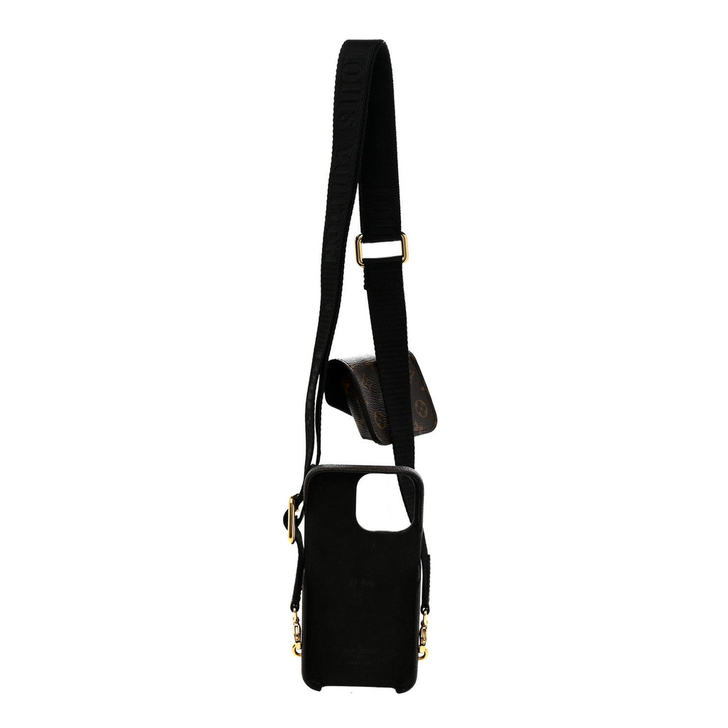 Louis Vuitton Monogram Bumper On Strap iPhone 13 Black