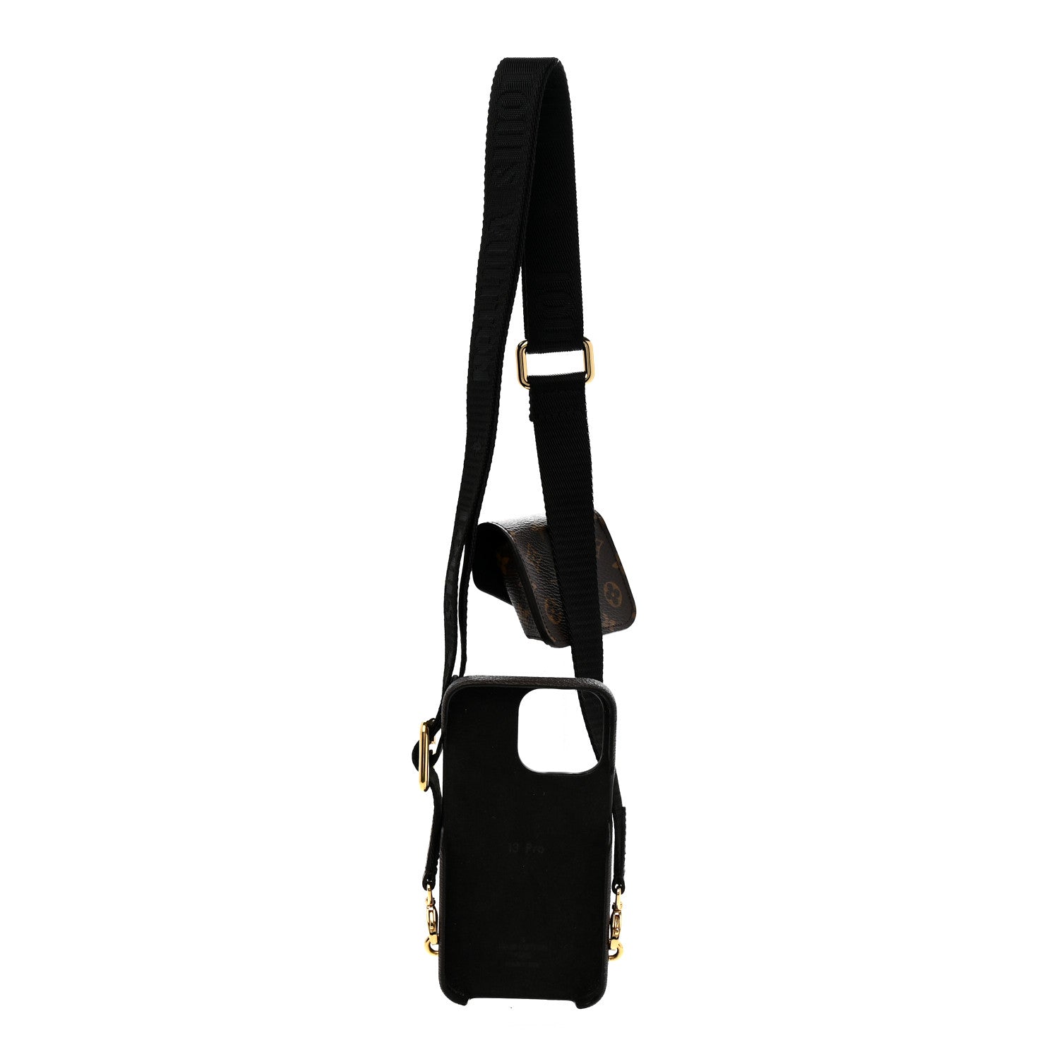 Louis Vuitton Monogram Bumper On Strap iPhone 13 Black