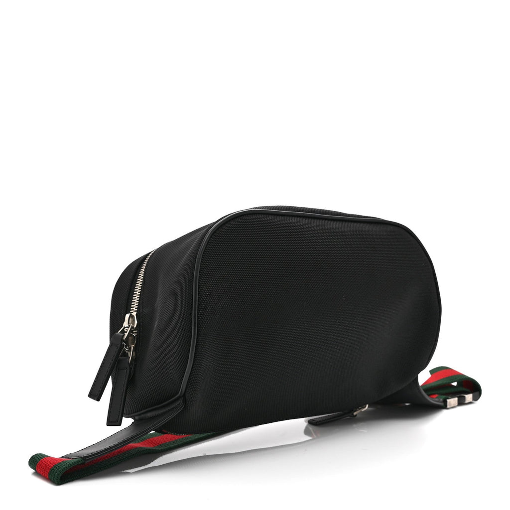 Gucci Techno Canvas Web Large Belt Bag Black