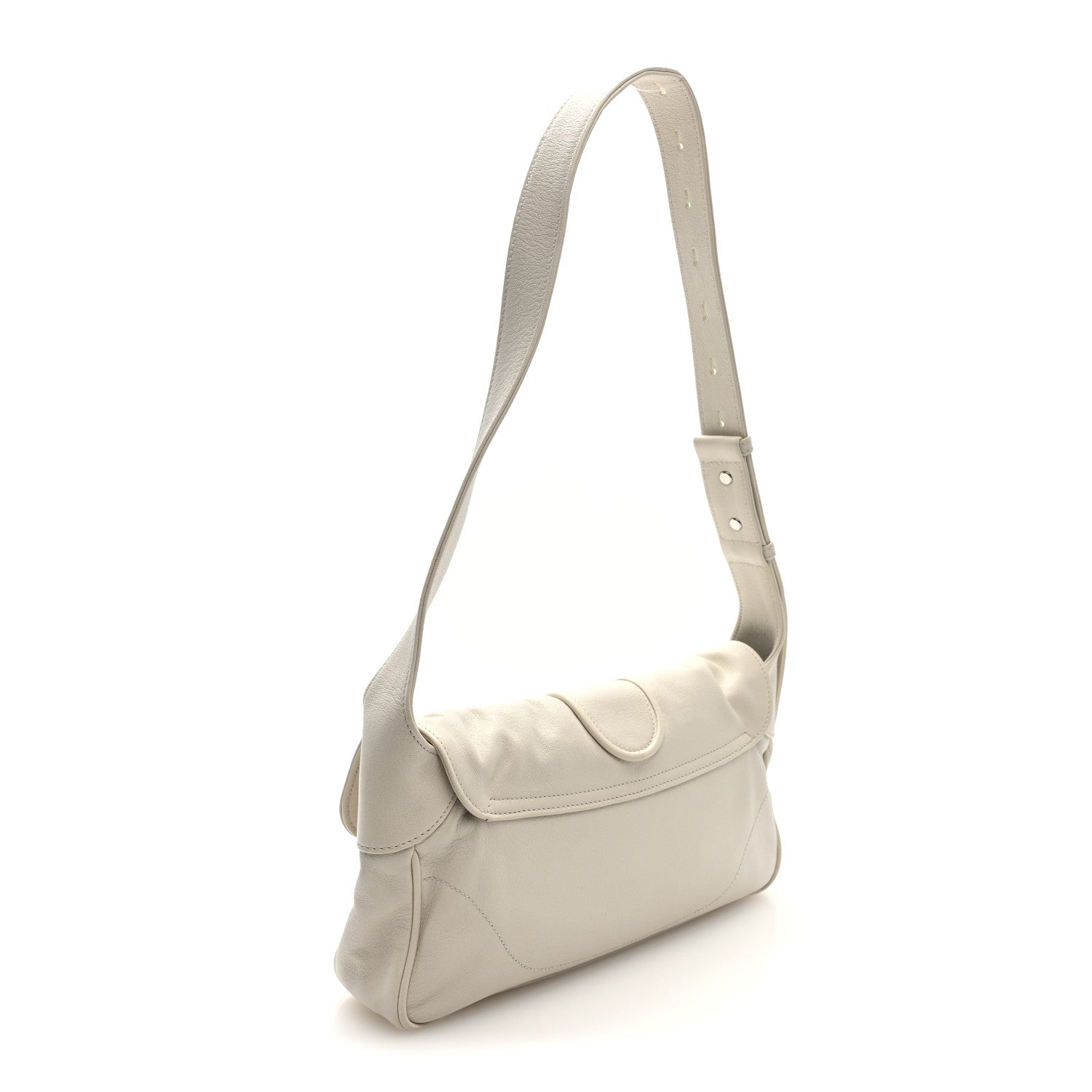 Gucci Goatskin Small GG Monochrome Aphrodite Shoulder Bag Mystic White