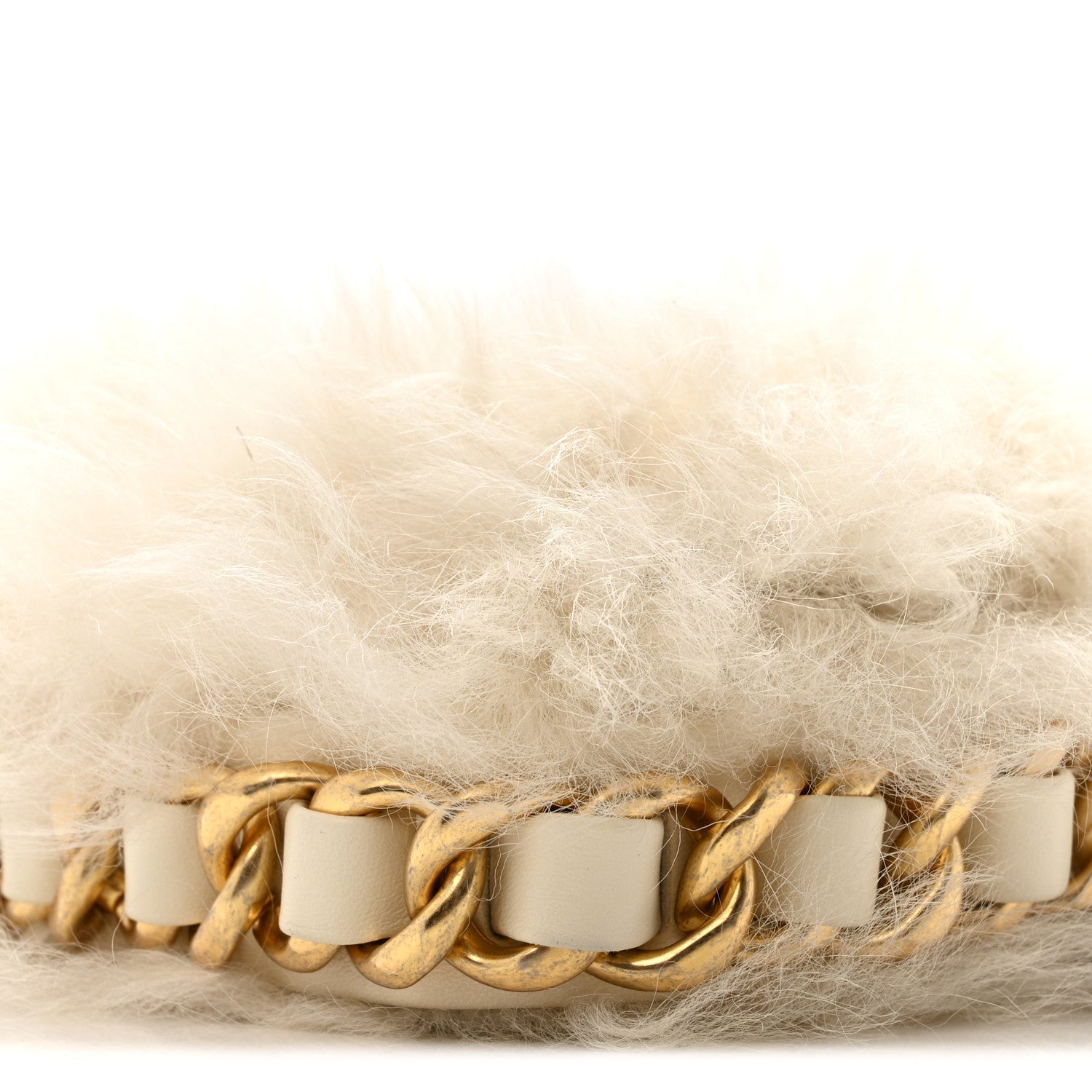 Chanel Fantasy Fur CC Mini Flap Bag White