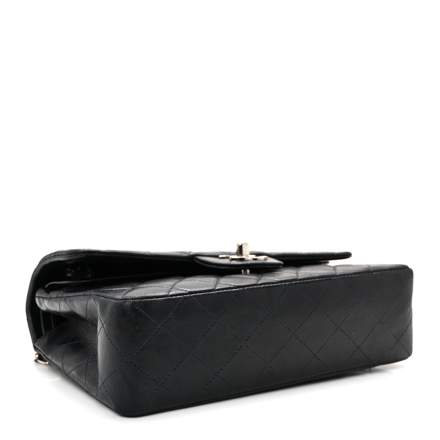 Chanel Lambskin Quilted Small Double Flap Navy