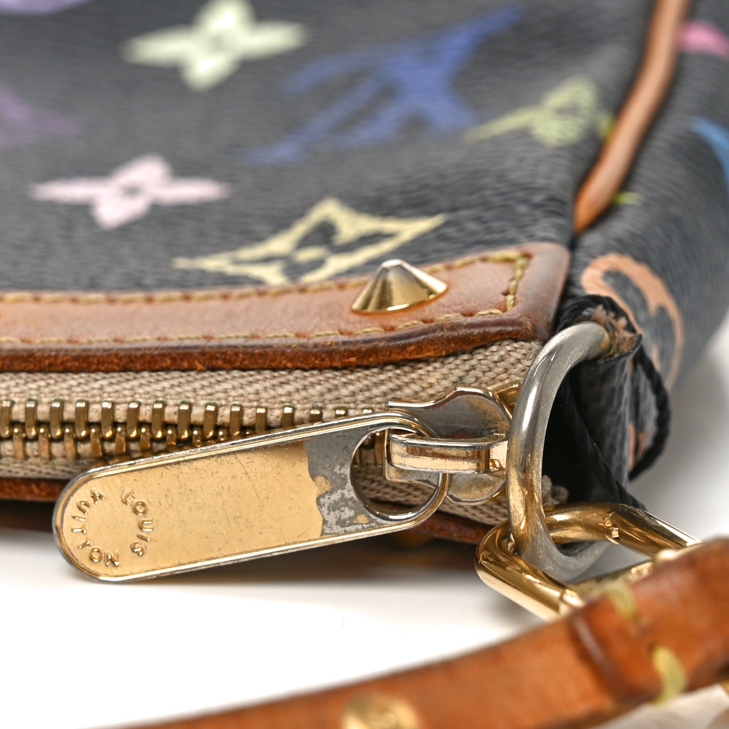 Louis Vuitton Monogram Multicolor Pochette Accessories Black