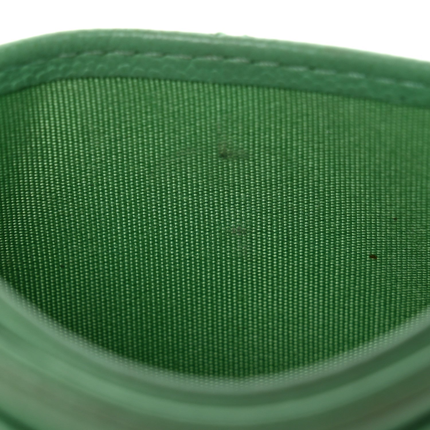 Caviar Quilted Card Holder Green
