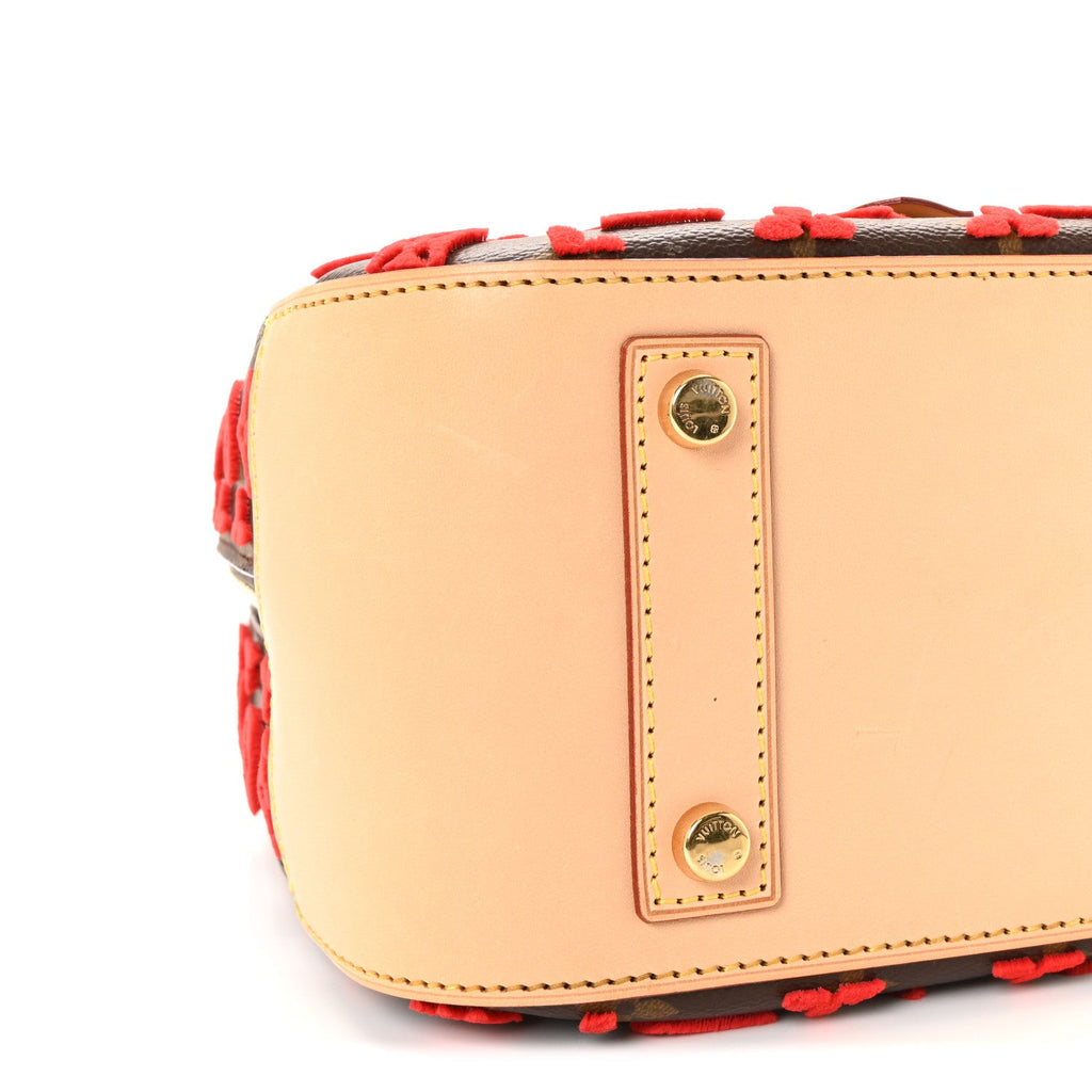 Louis Vuitton Monogram Tuffetage Deauville Cube Red