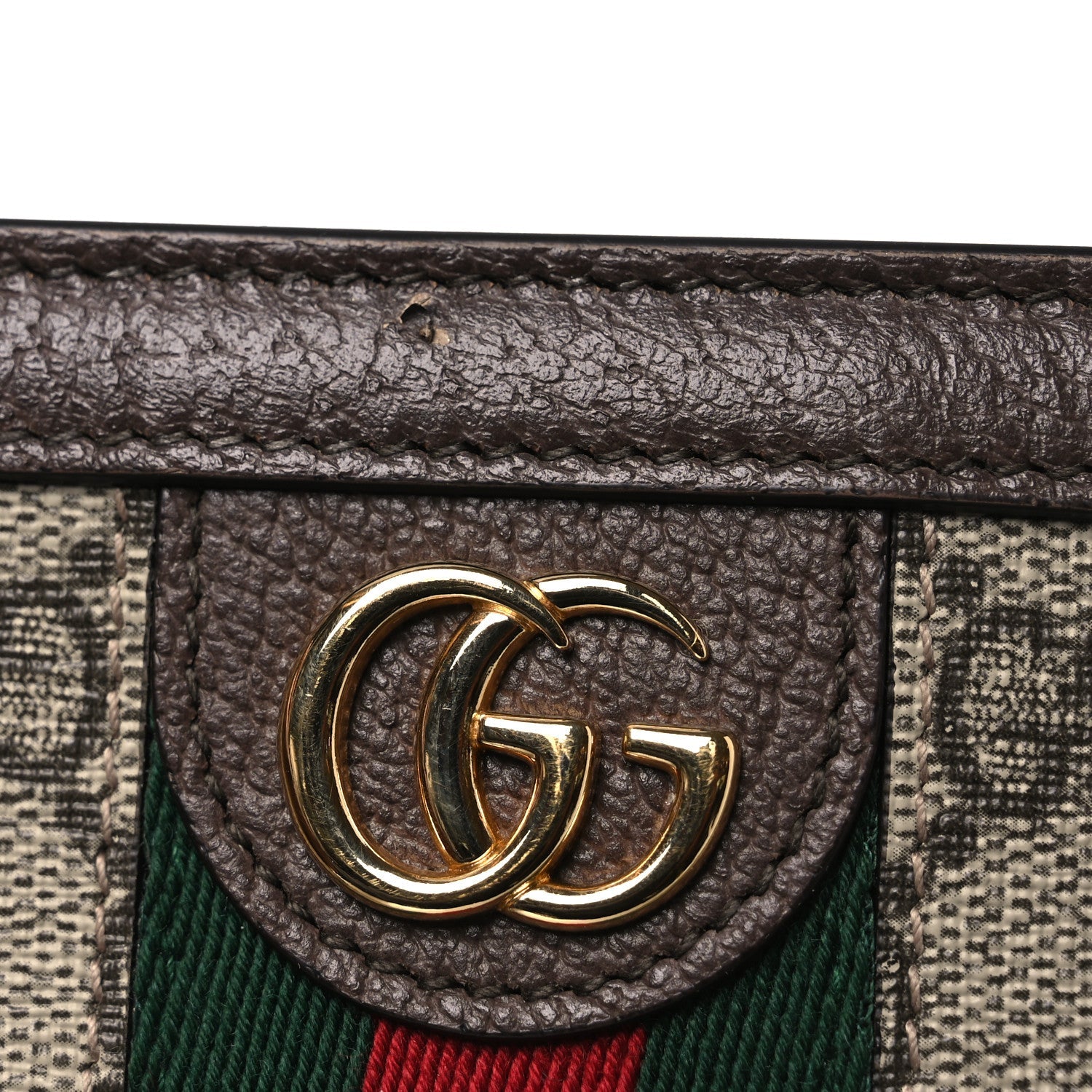 Gucci GG Supreme Monogram Web Ophidia Pouch Brown