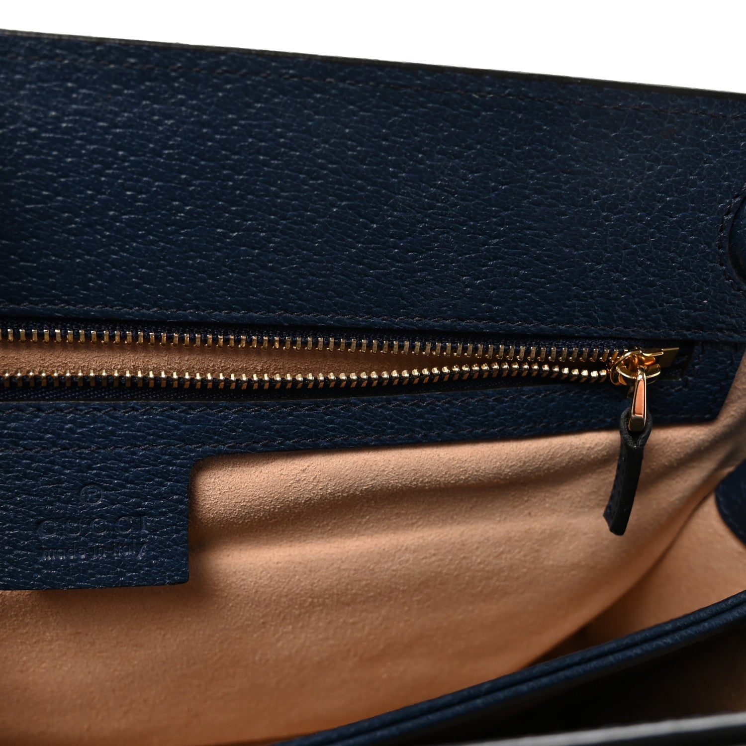Gucci Textured Calfskin Web Medium Ophidia Chain Shoulder Bag Blue Agata