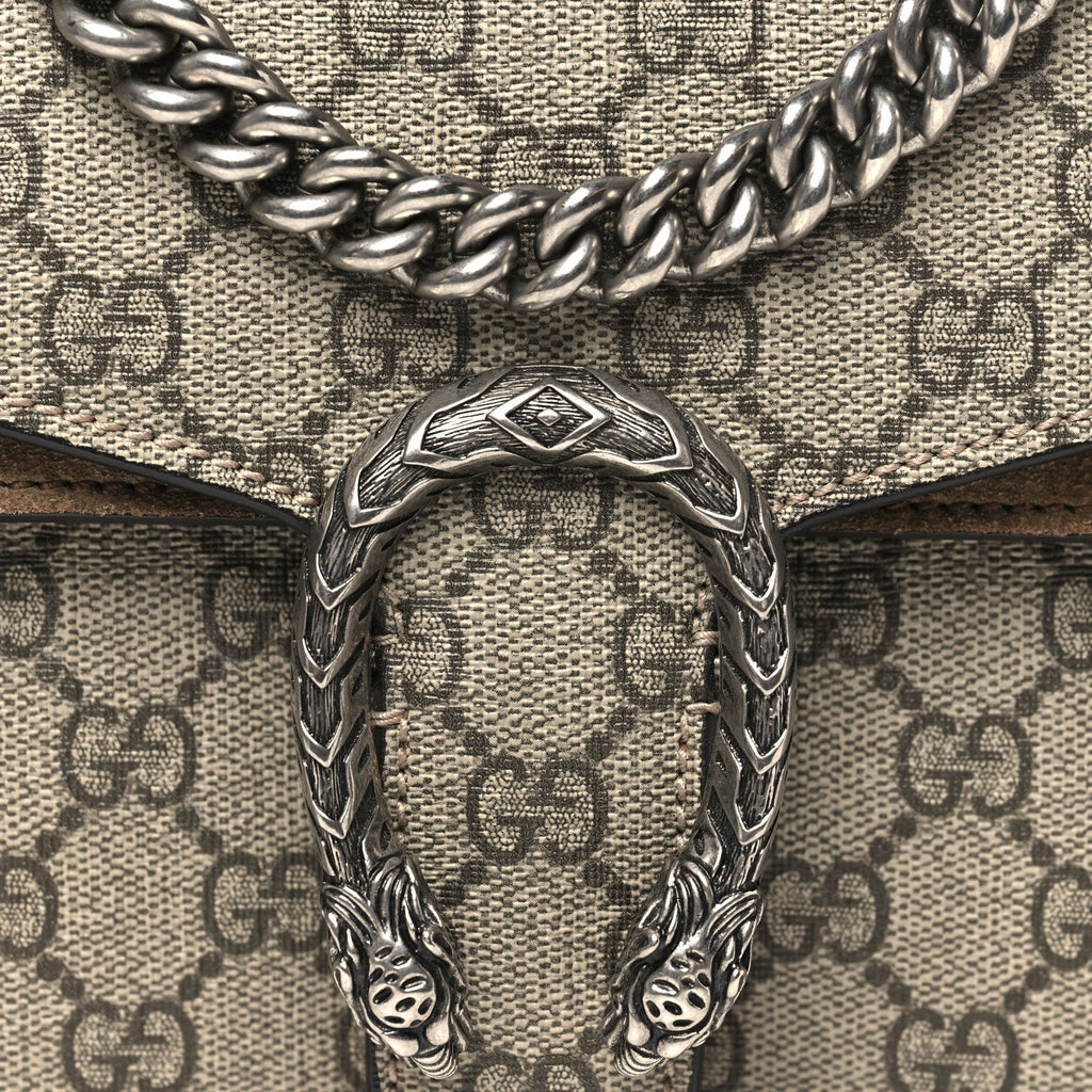 Gucci GG Supreme Monogram Mini Dionysus Shoulder Bag Taupe