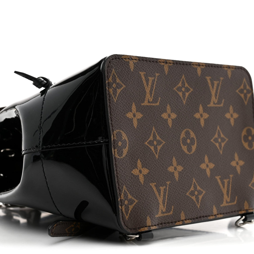 Louis Vuitton Patent Monogram Hot Springs Backpack Black