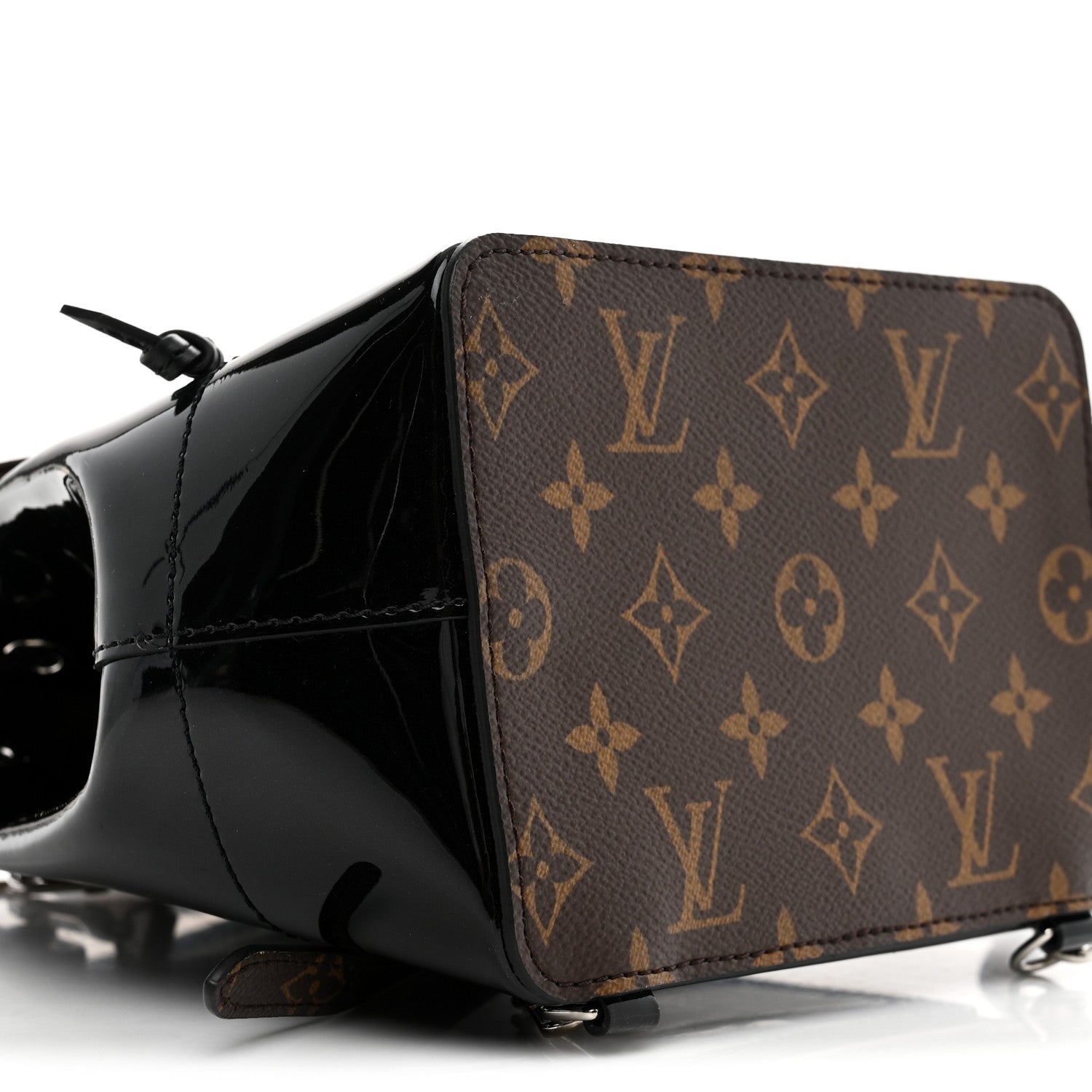 Louis Vuitton Patent Monogram Hot Springs Backpack Black