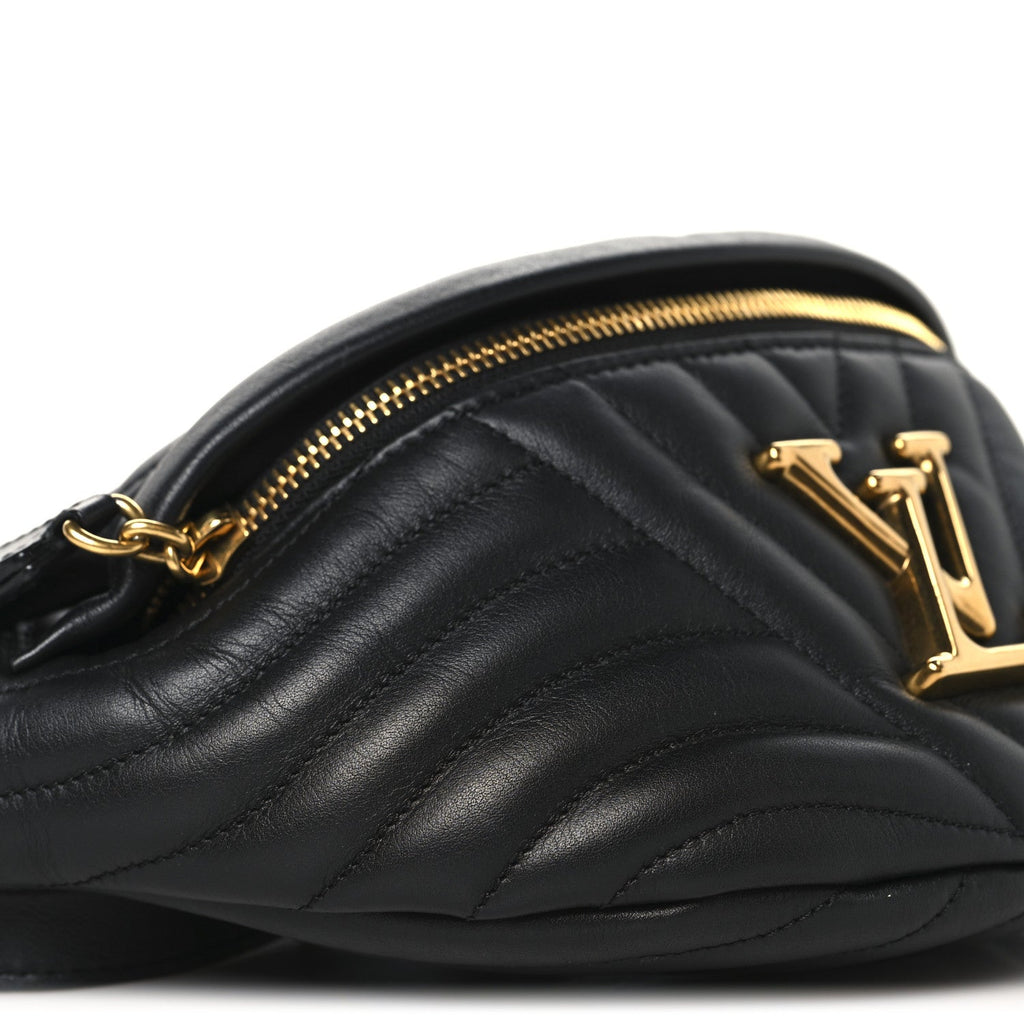 Louis Vuitton Calfskin Quilted New Wave Bumbag Black
