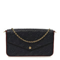 Louis Vuitton Empreinte Pochette Felicie Chain Wallet Marine Rouge
