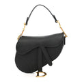 Christian Dior Grained Calfskin Mini Saddle Bag Black