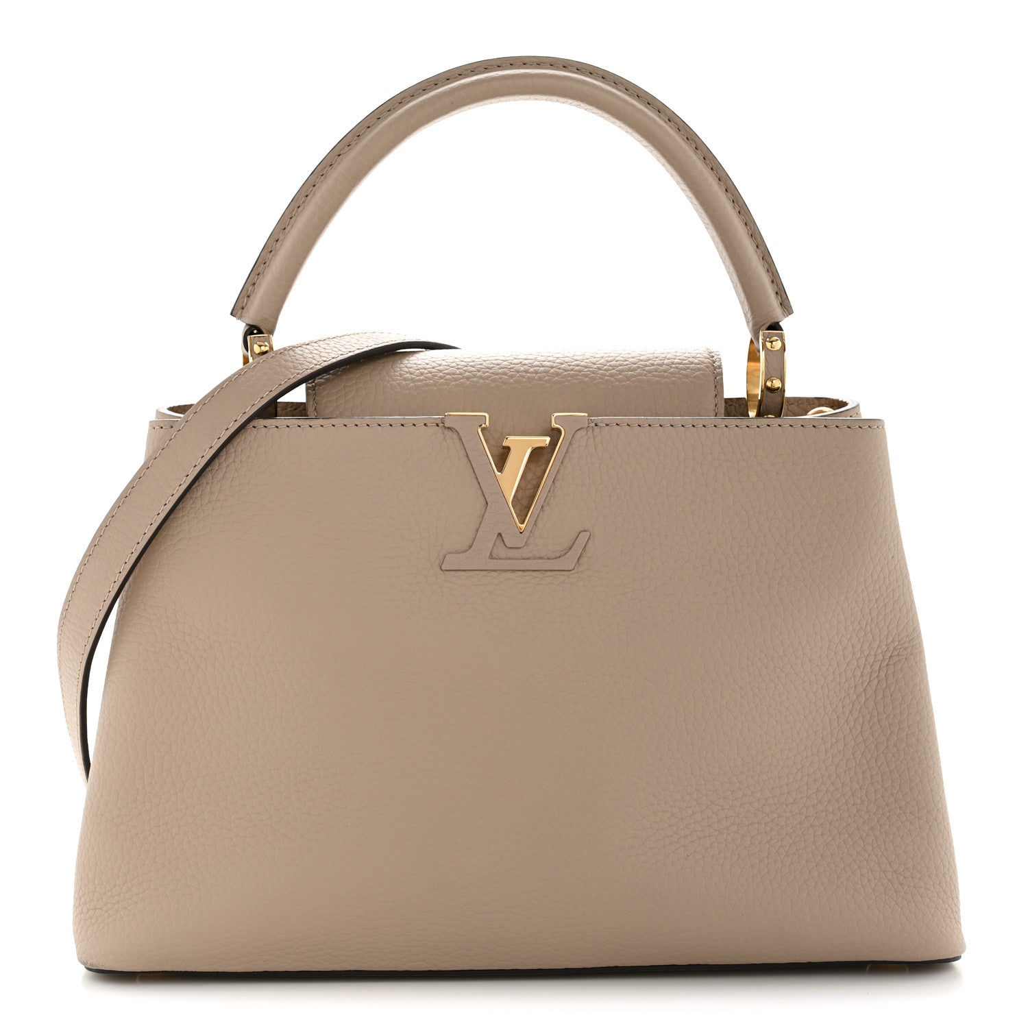 Louis Vuitton Taurillon Capucines PM Galet