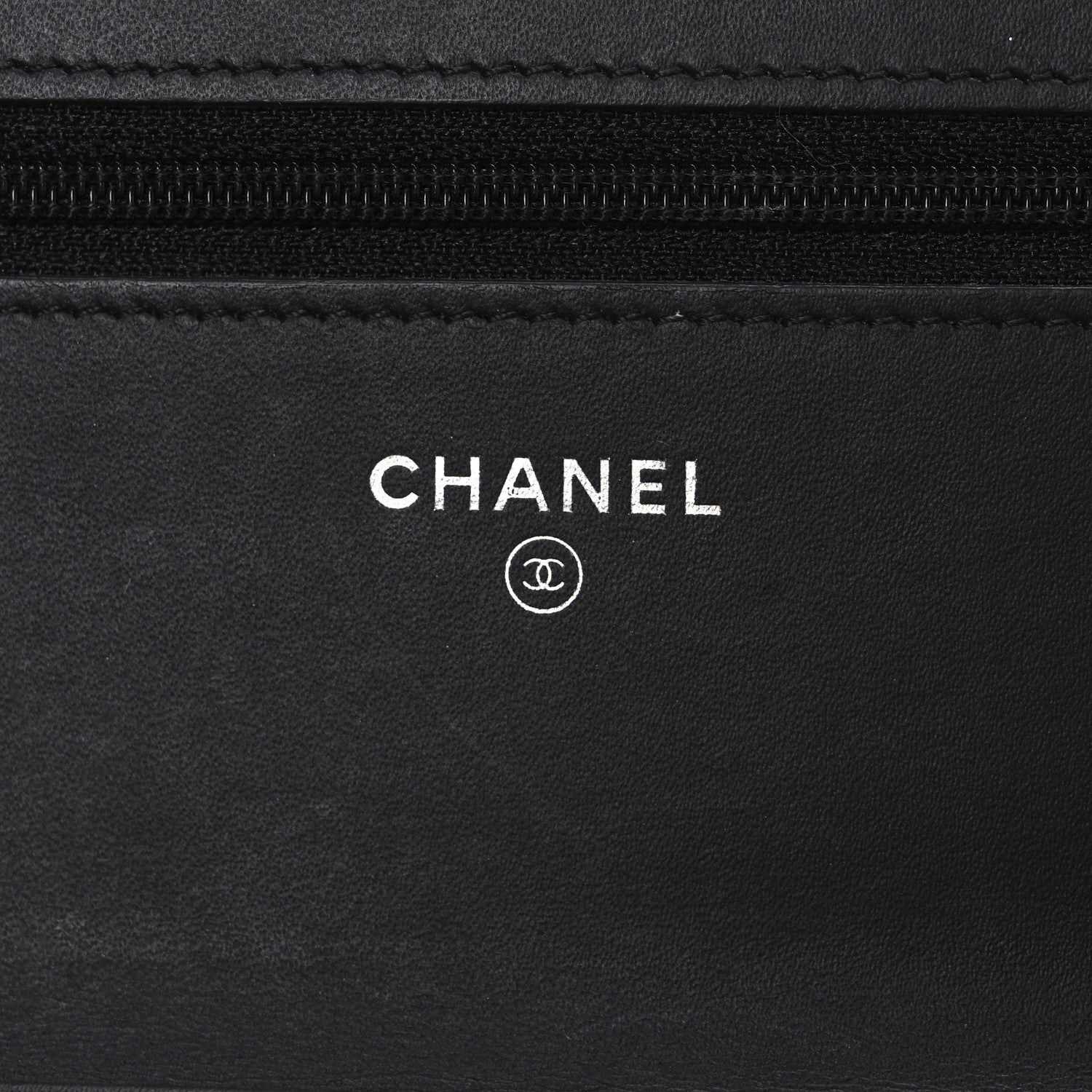 Chanel Patent Calfskin Quilted Boy Wallet On Chain WOC Black
