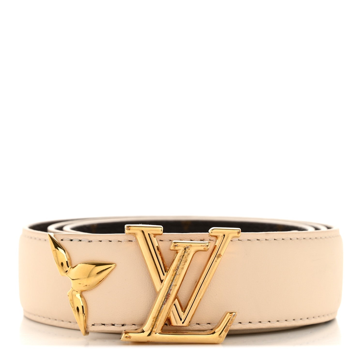 Louis Vuitton Monogram 30mm Pretty LV Reversible Belt 80 32 Beige