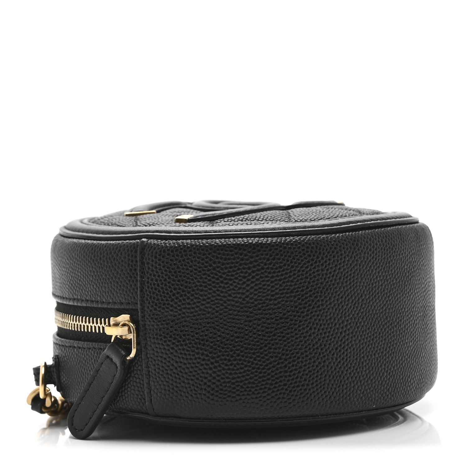 Chanel Caviar Quilted Round Filigree Crossbody Black
