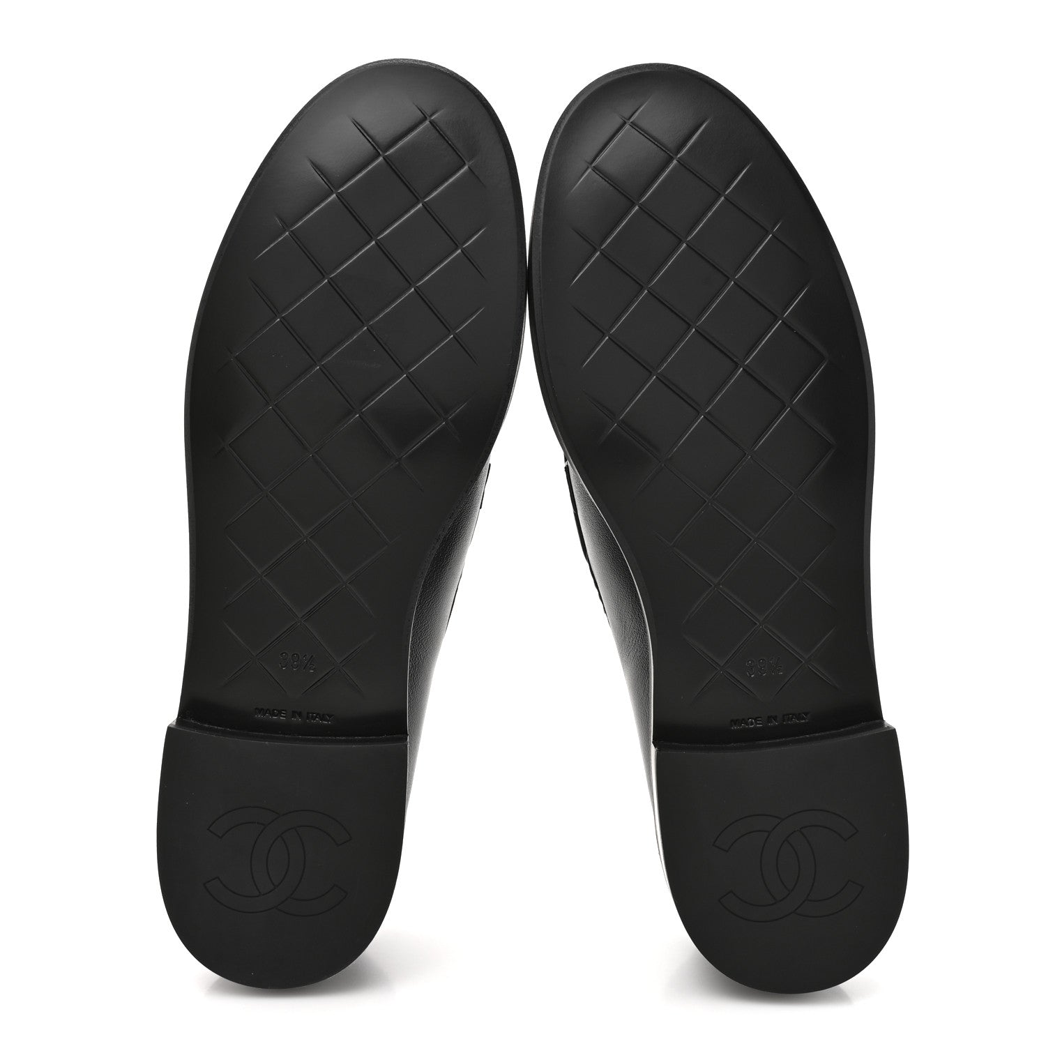 Lambskin Quilted CC Turnlock Loafers 39.5 Black