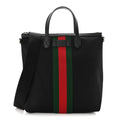 Gucci Techno Canvas Web Top Handle Shoulder Bag Black