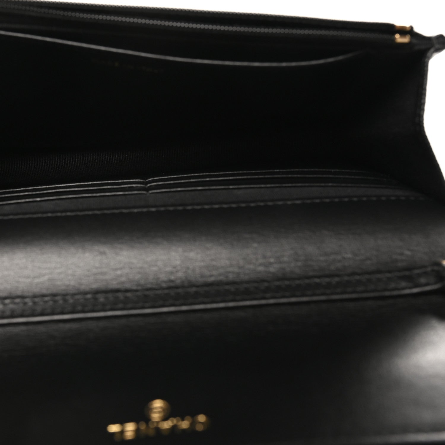 Chanel Caviar Quilted Camellia Wallet On Chain WOC Black