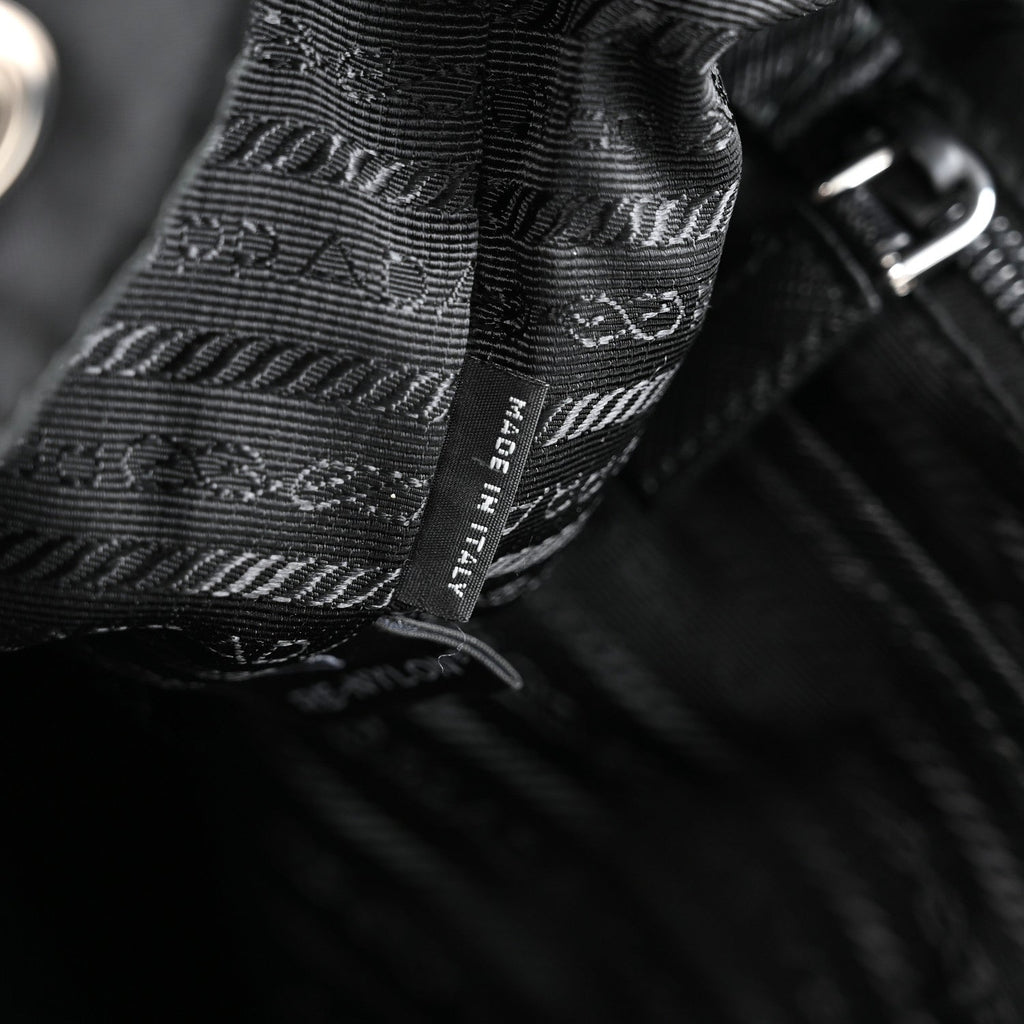 Prada Re-Nylon Vela Saffiano Medium Backpack Black