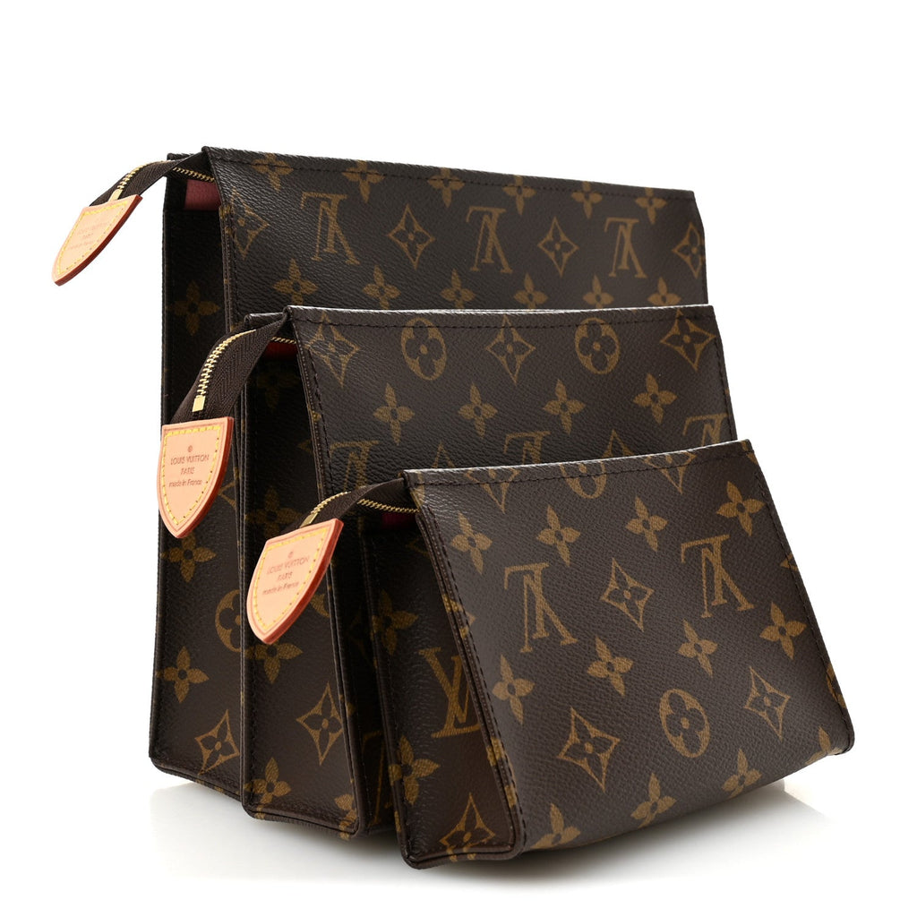Louis Vuitton Monogram Trio Toilet Pouch Set