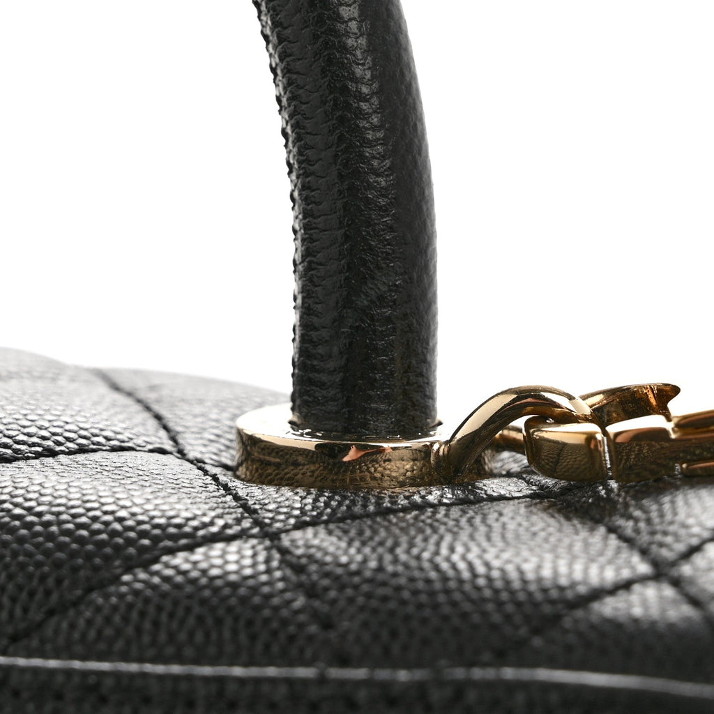 Chanel Caviar Quilted Small Coco Handle Flap Black
