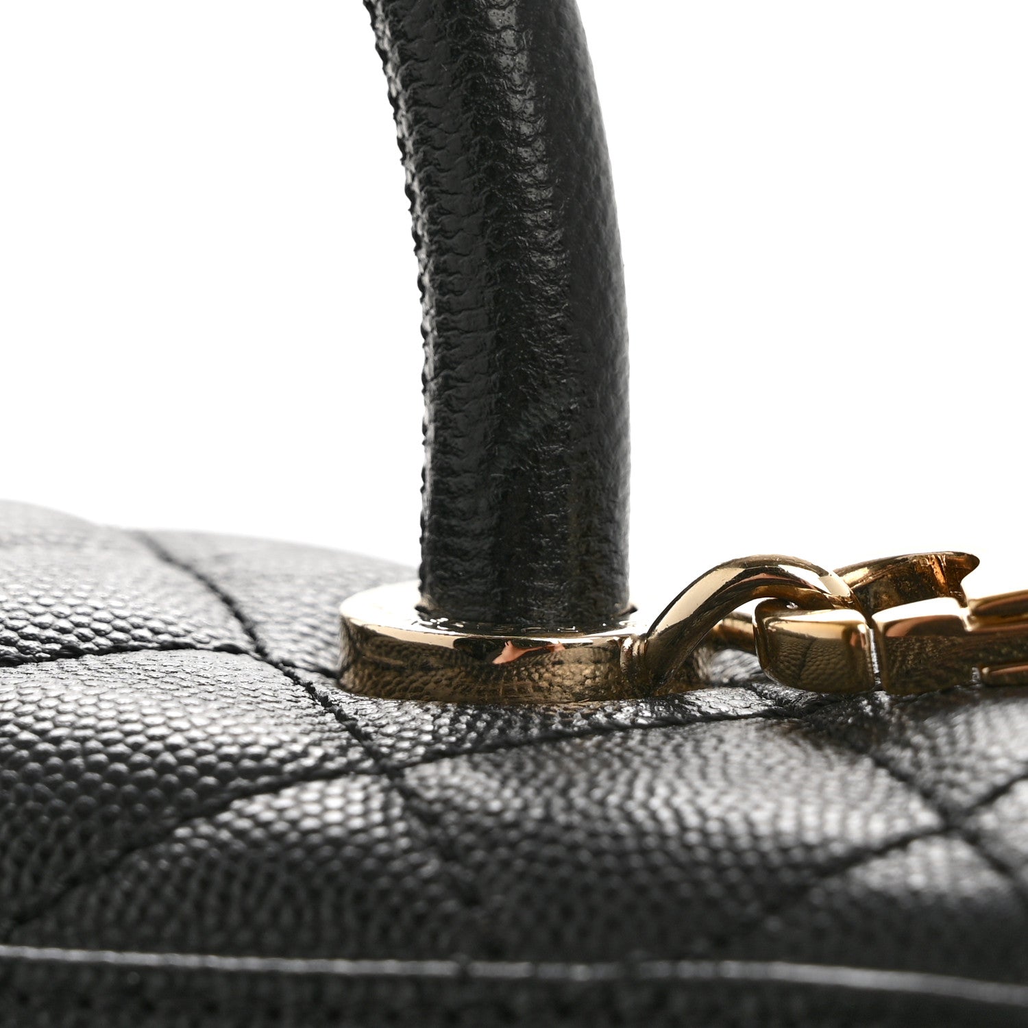 Chanel Caviar Quilted Small Coco Handle Flap Black