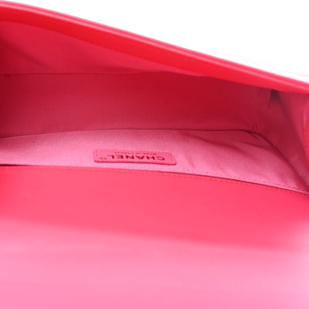 Chanel Lambskin Tweed Medium Boy Flap Fuchsia