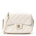 Chanel Lambskin Quilted Small My Precious Flap White