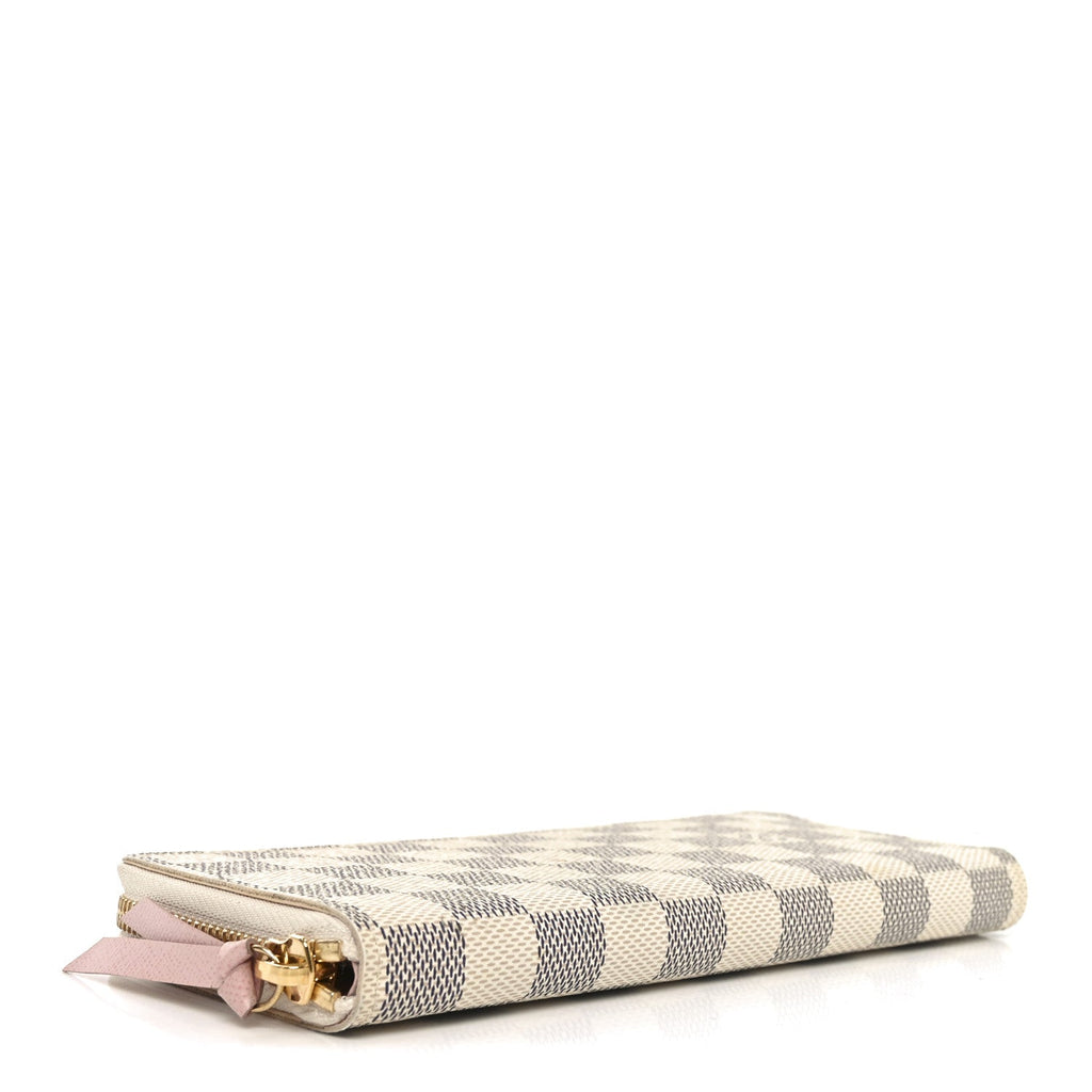 Louis Vuitton Damier Azur Clemence Wallet Rose Ballerine