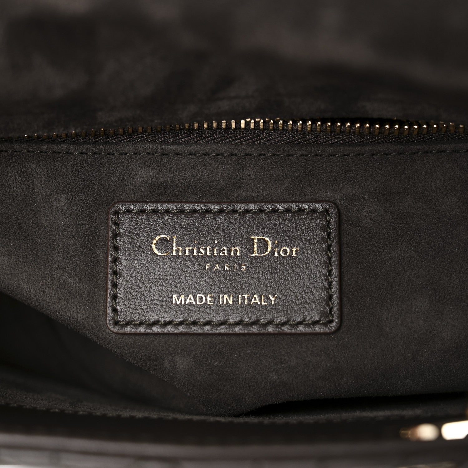Christian Dior Lambskin Cannage Small My ABCDior Lady Dior Dark Brown