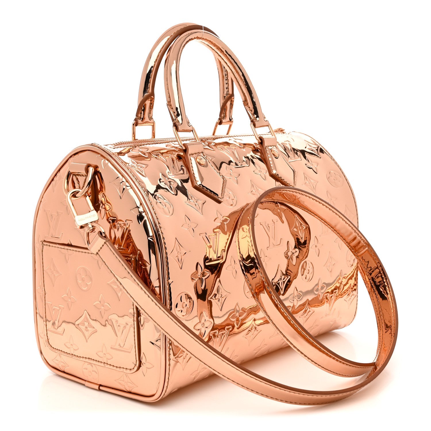 Louis Vuitton Monogram Miroir Speedy Bandouliere 25 Copper
