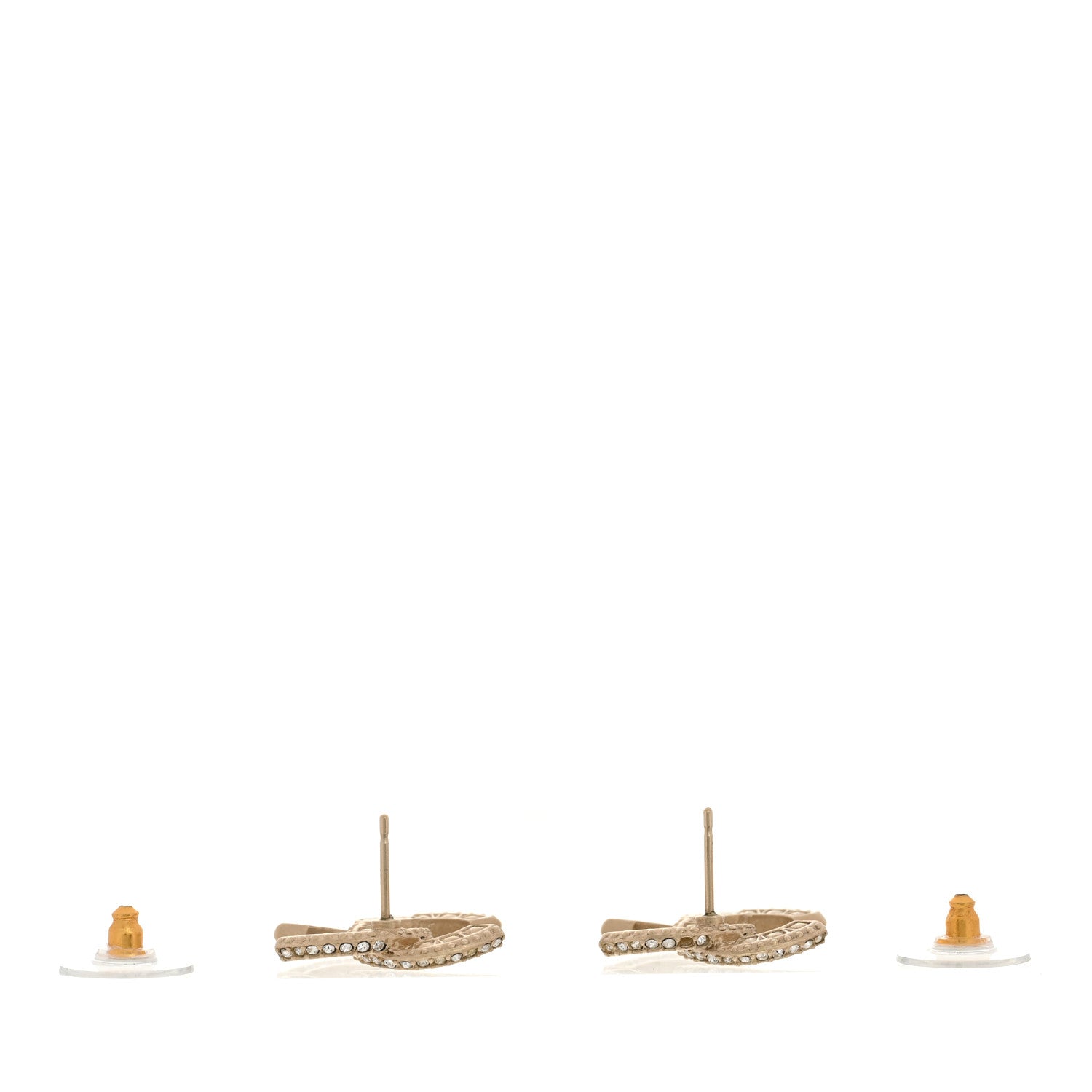 Crystal Timeless CC Earrings Light Gold