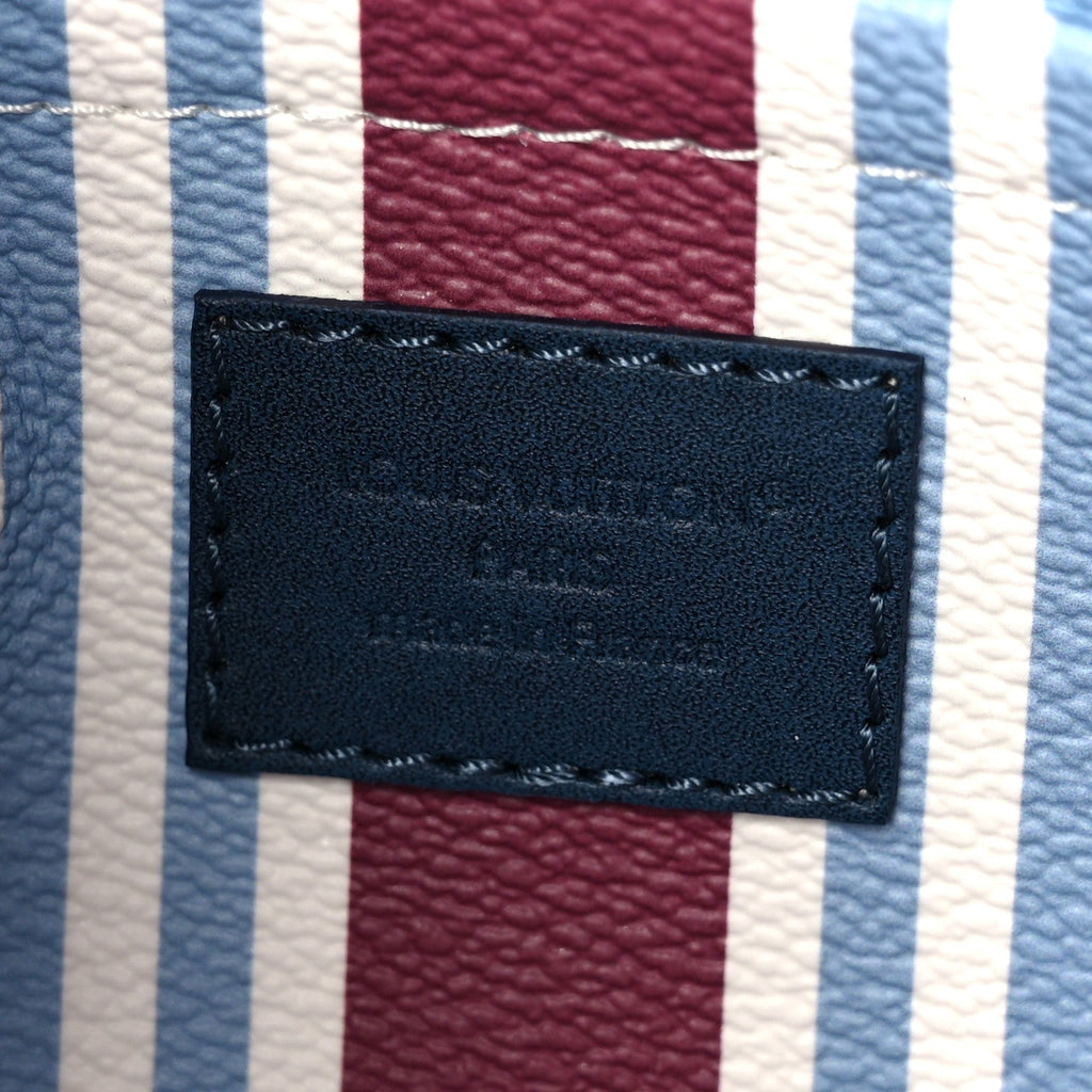 Louis Vuitton Monogram Heritage Locker Dopp Kit Toilet Pouch Blue