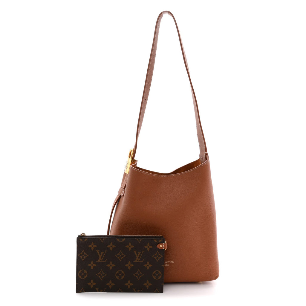 Louis Vuitton Grained Calfskin Low Key Hobo PM Cognac