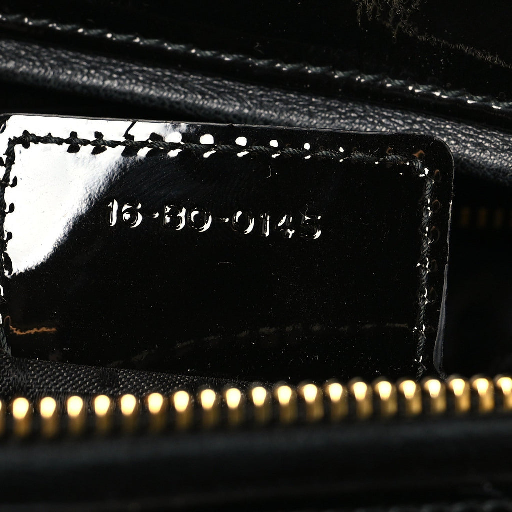 Christian Dior Patent Cannage Large Lady Dior Black