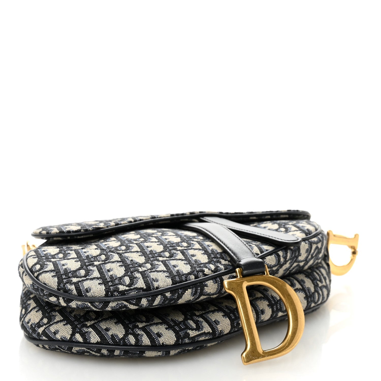 Christian Dior Oblique Saddle Bag Blue
