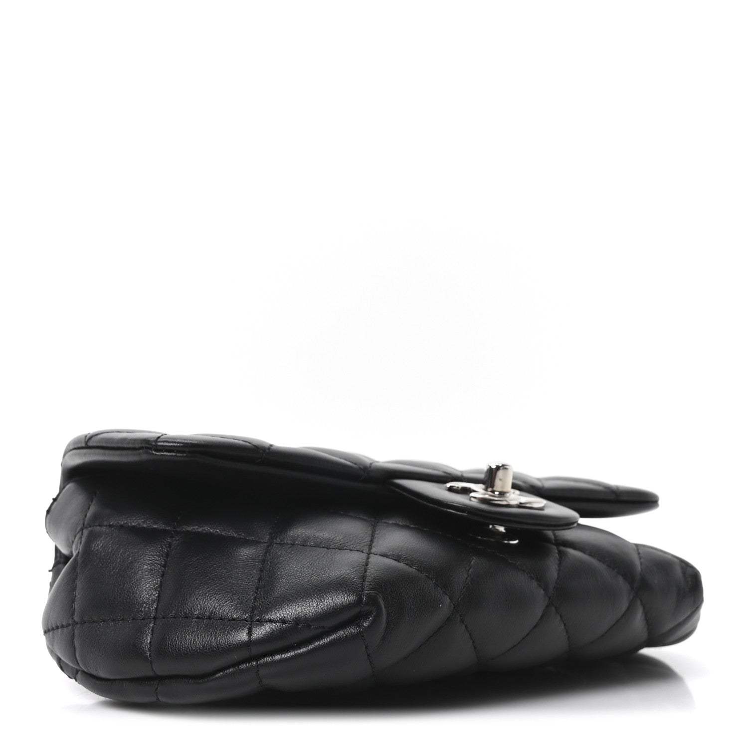 Chanel Calfskin Quilted CC Uniform Flap Belt Bag Black