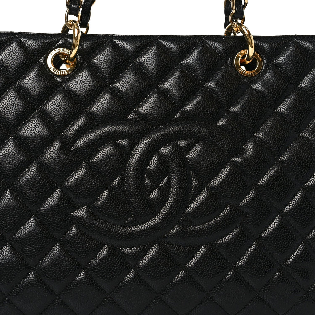 Chanel Caviar Quilted XL Grand Shopping Tote GST Black
