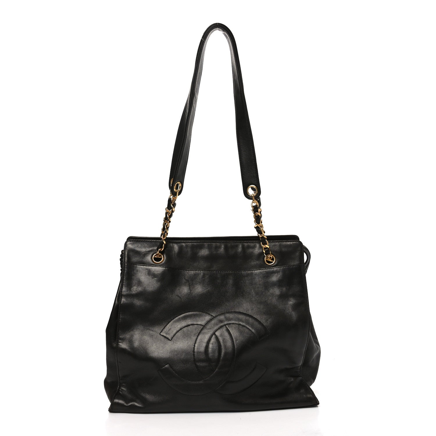 Chanel Lambskin CC Shoulder Bag Black
