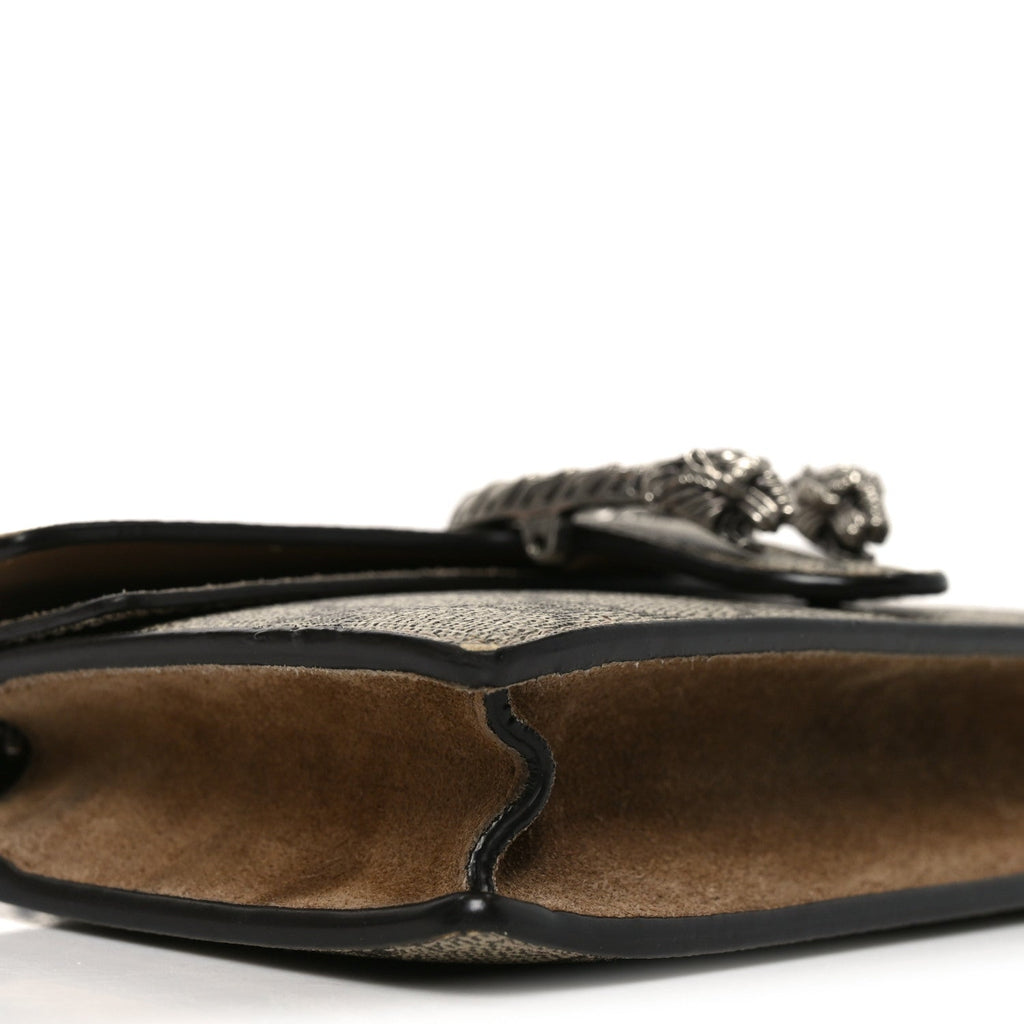 Gucci GG Supreme Monogram Super Mini Dionysus Shoulder Bag Taupe
