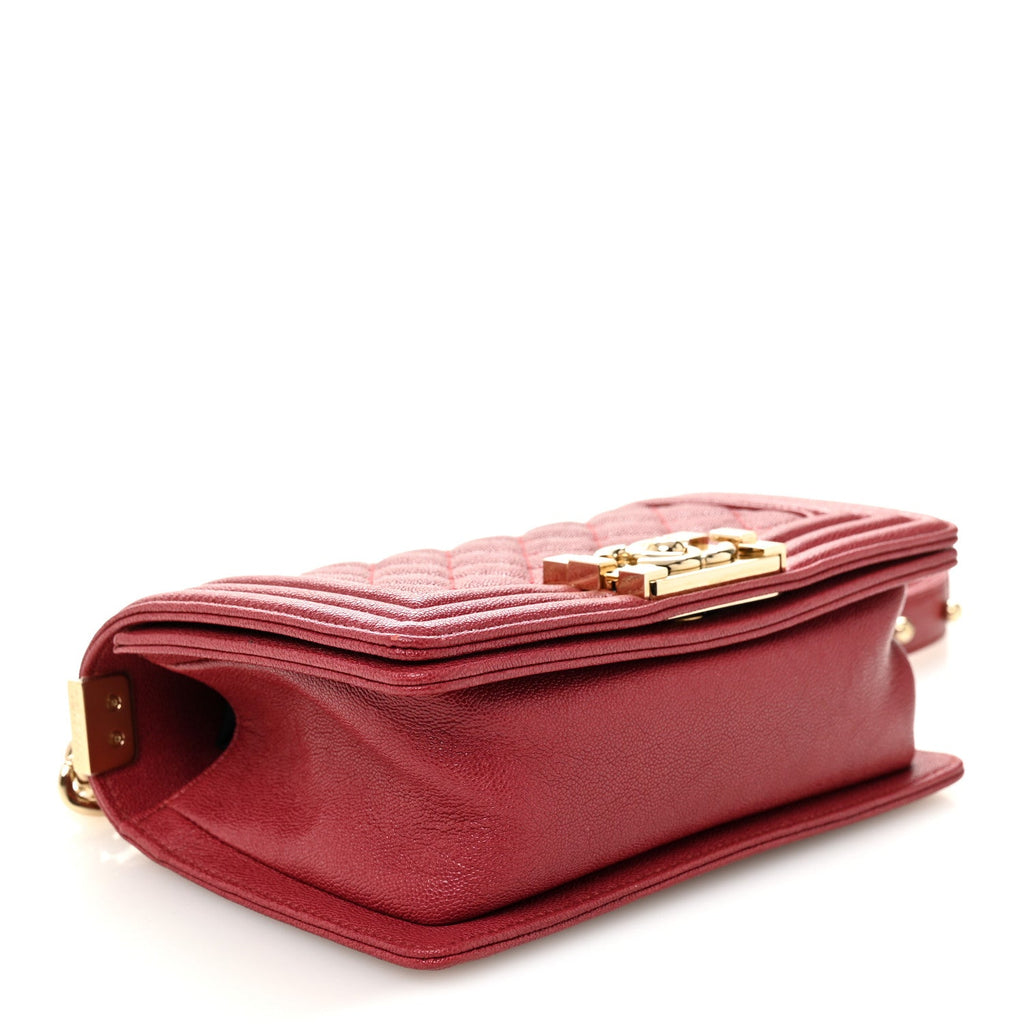 Chanel Caviar Quilted Small Boy Flap Fuchsia