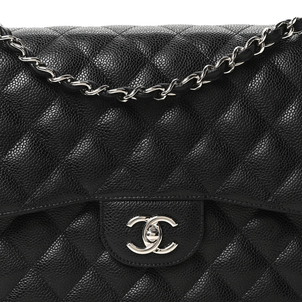 Chanel Caviar Quilted Jumbo Double Flap Black