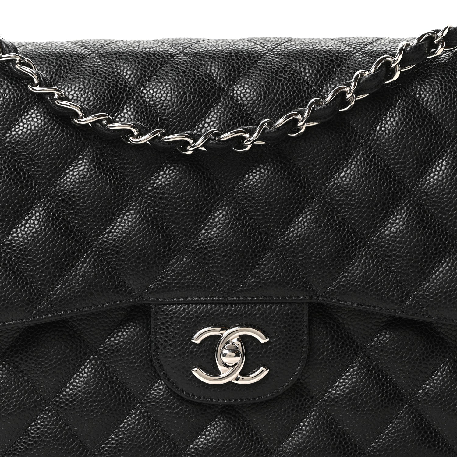 Chanel Caviar Quilted Jumbo Double Flap Black