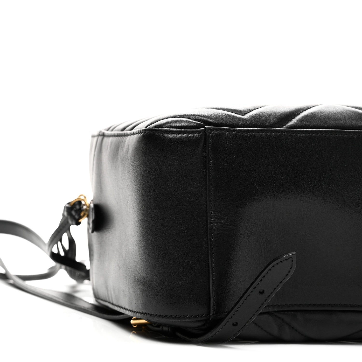 Gucci Calfskin Matelasse GG Marmont Dome Backpack Black