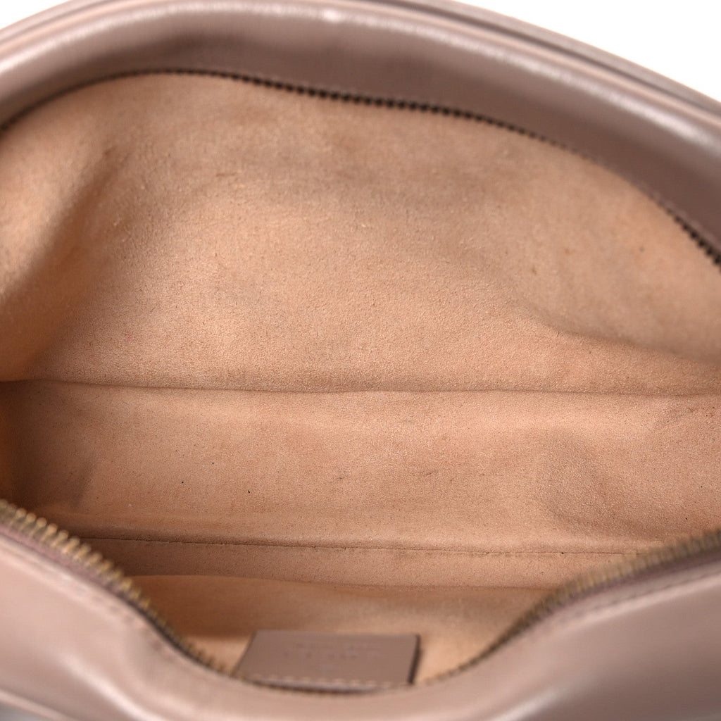 Gucci Calfskin Matelasse Small GG Marmont Chain Shoulder Bag Porcelain Rose