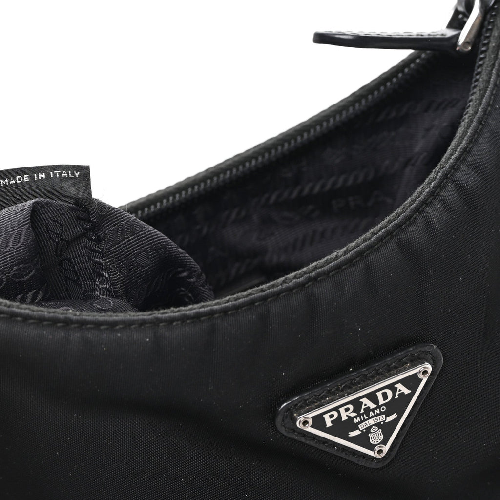 Prada Tessuto Nylon Mini Re-Edition 2000 Bag Black
