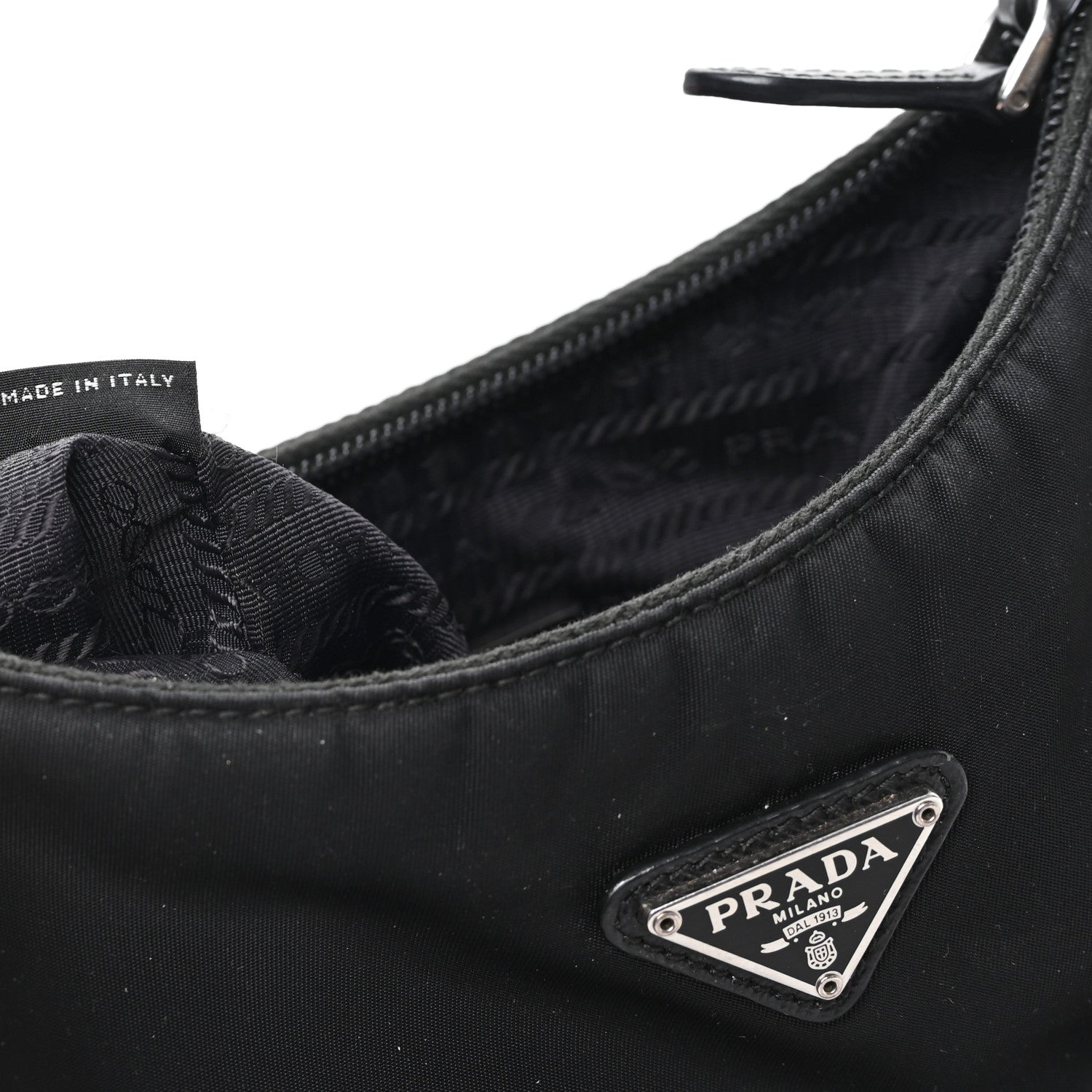 Prada Tessuto Nylon Mini Re-Edition 2000 Bag Black