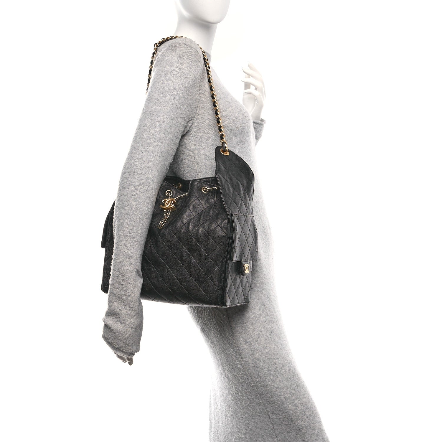 Chanel Caviar Quilted Medium Chanel 25 Handbag Black